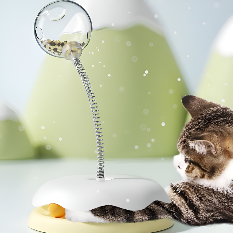 고양이 오뚜기 낚싯대 장난감 지능 회전판 간식볼 혼자 노는 용품