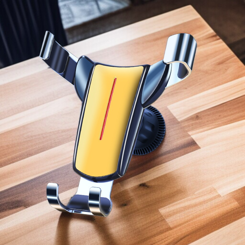 アップグレードされた滑り止めシリコーン衝撃吸収カーマウント 多機能重力フック式エアベントアルミ合金ブラケット アップグレードされた滑り止めシリコンカーガード