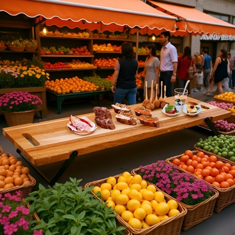 Tabla para servir aperitivos y quesos en madera