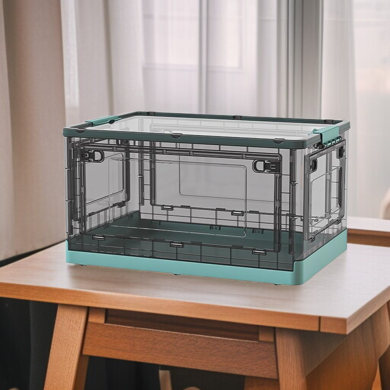 Folding storage box oversized side door student book storage box toy sundries clothes storage box