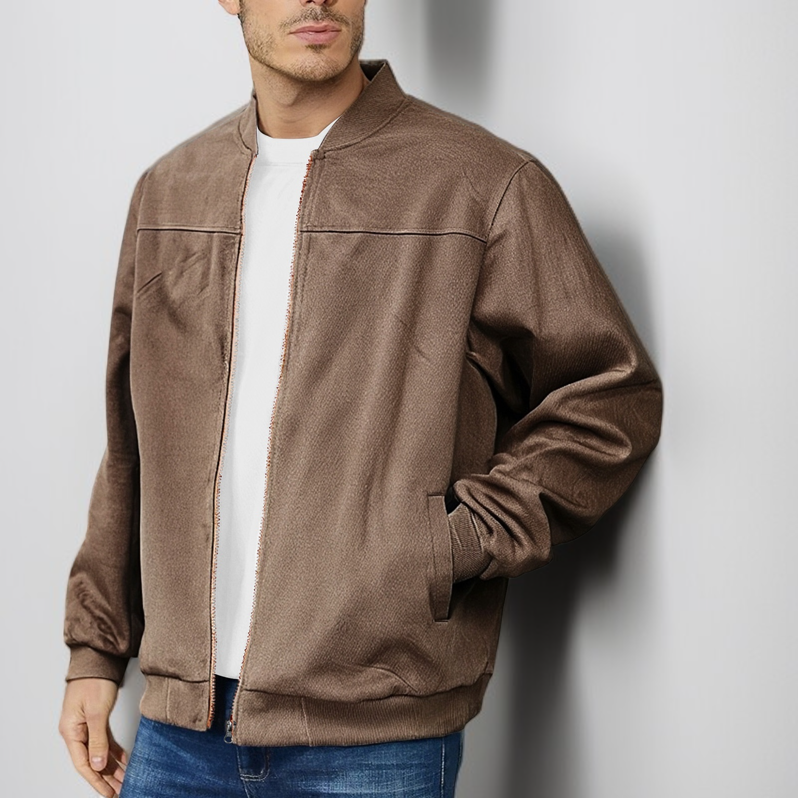 남성 패션 캐주얼 지퍼 재킷