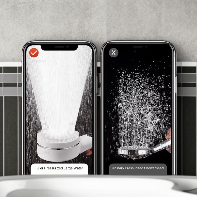 مجموعة دش منزلية مع رأس دش معزز