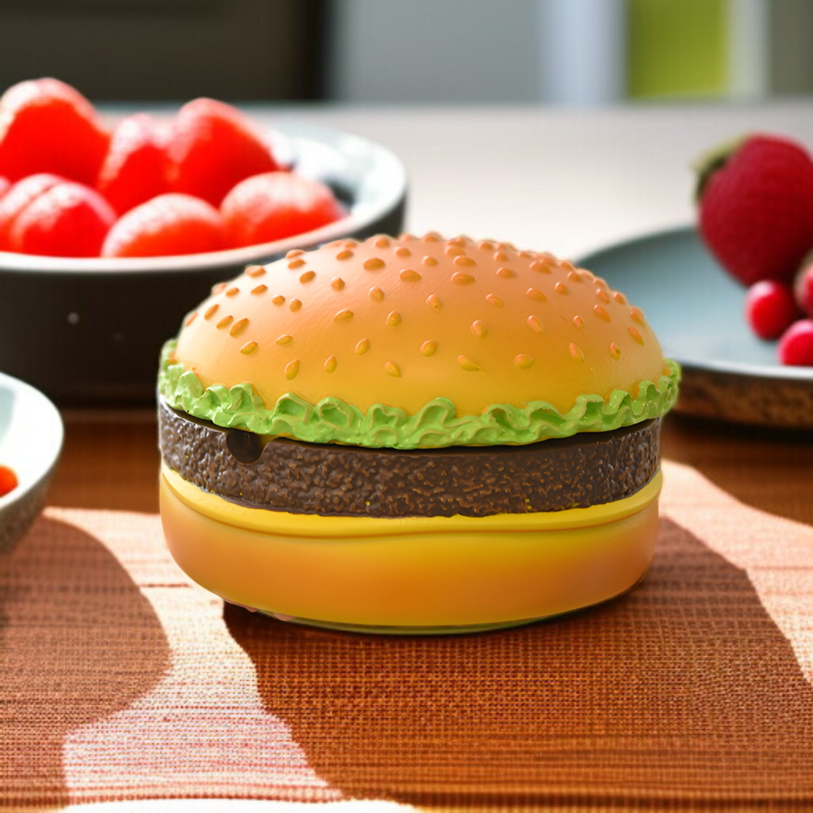 創意卡通漢堡烟灰缸可愛造型展示