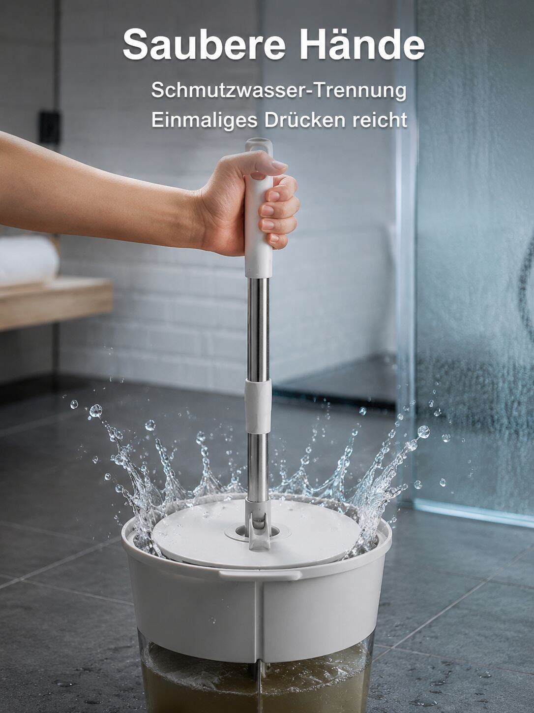 Lazy household suction level plate with bucket mop clean sewage separation hands-free mop wet and dr