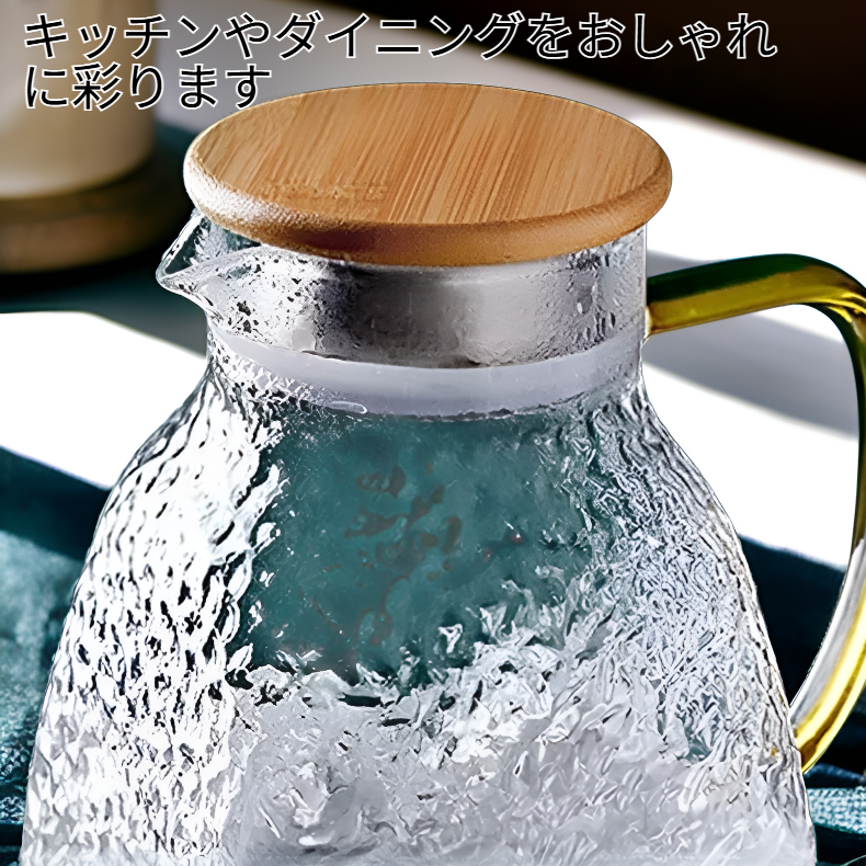 冷水ポット竹蓋付き金属ネットフィルターパーツ