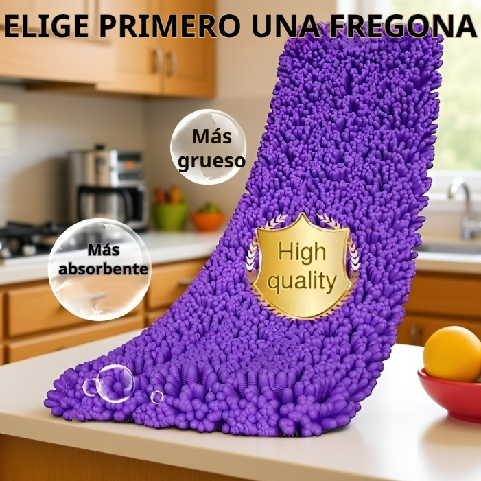 Mopa de chenilla de 45 cm con depósito para líquido