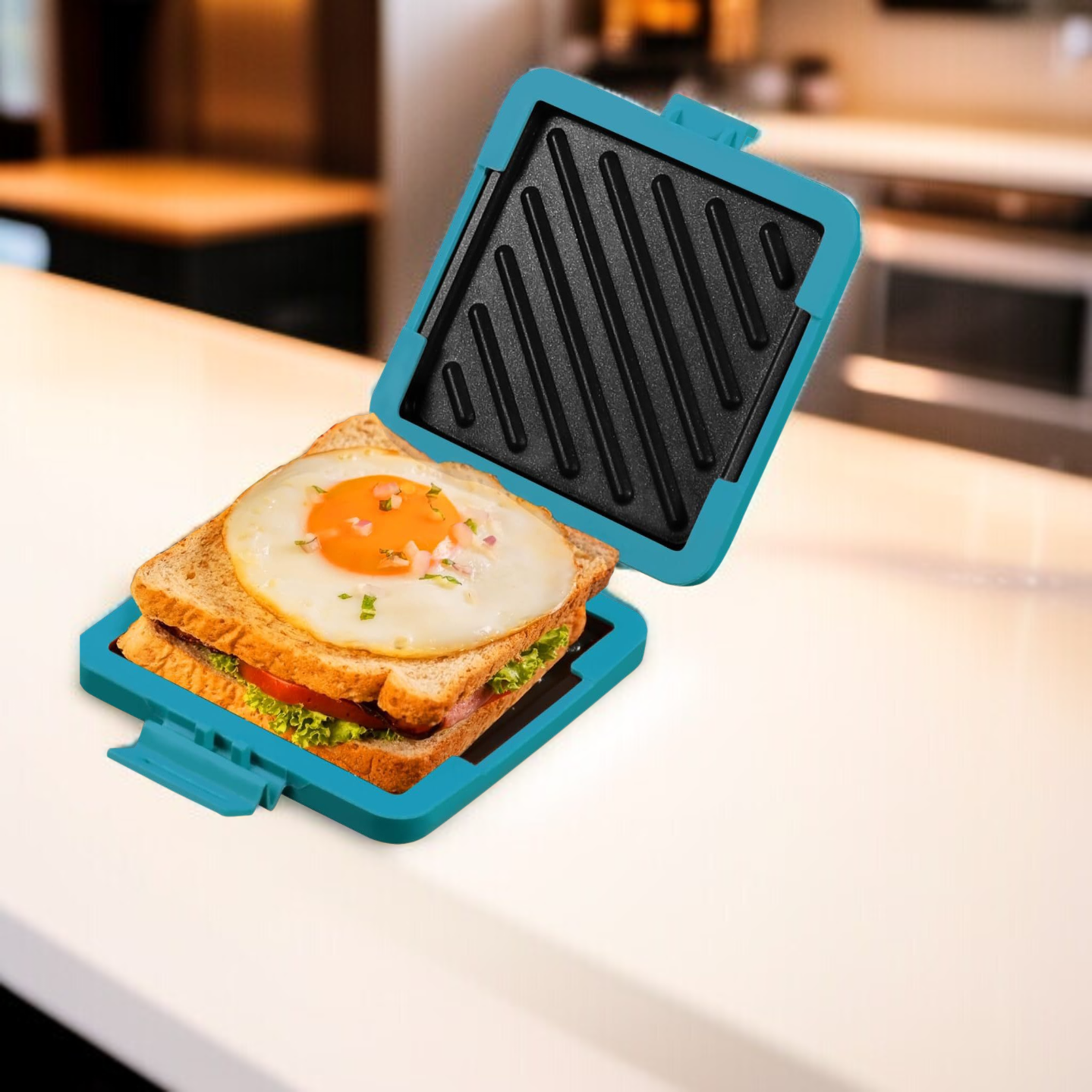 多機能サンドイッチメーカー・電子レンジ対応グリルプレート