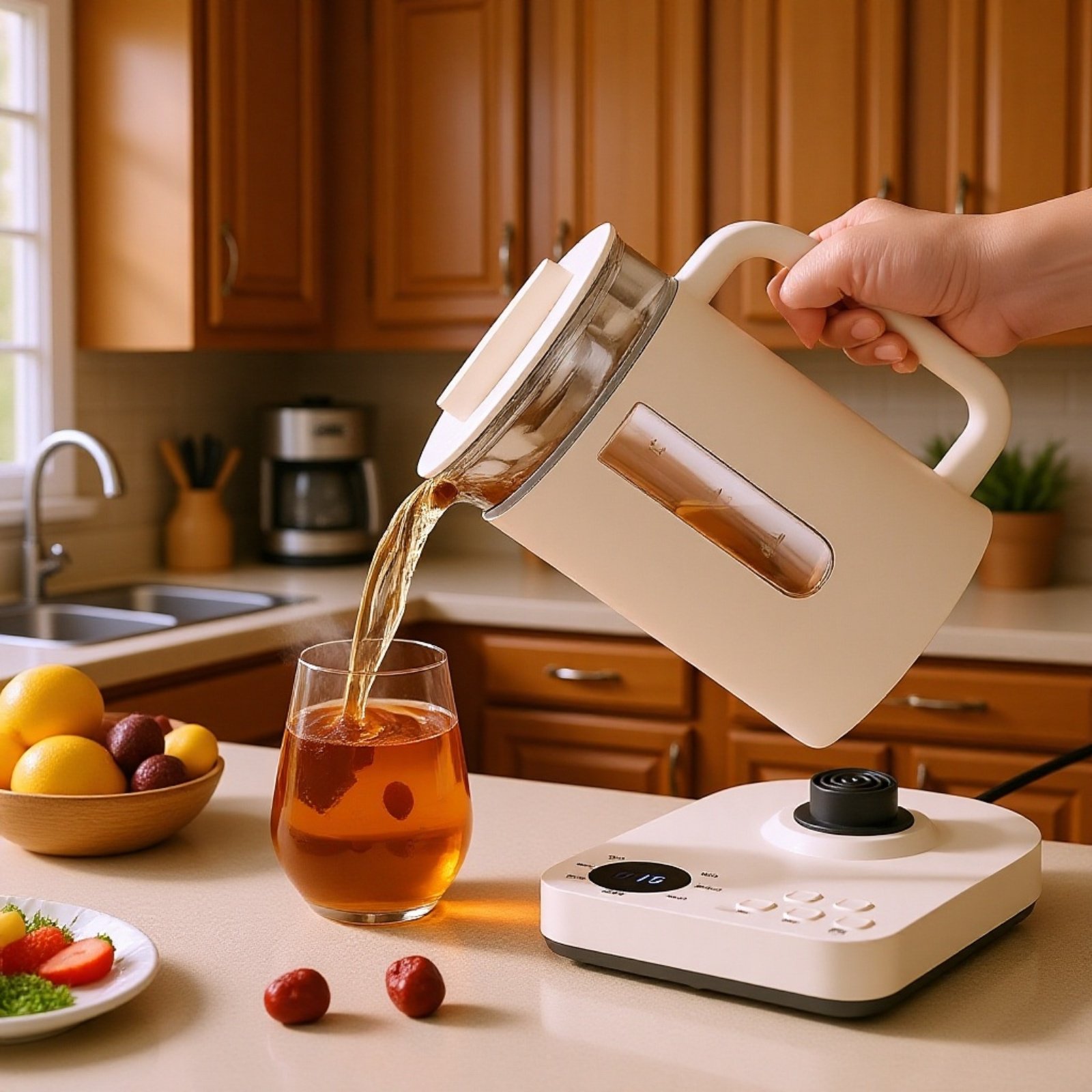 家庭用ガラス健康ポット・薬煎じ＆お茶煮器