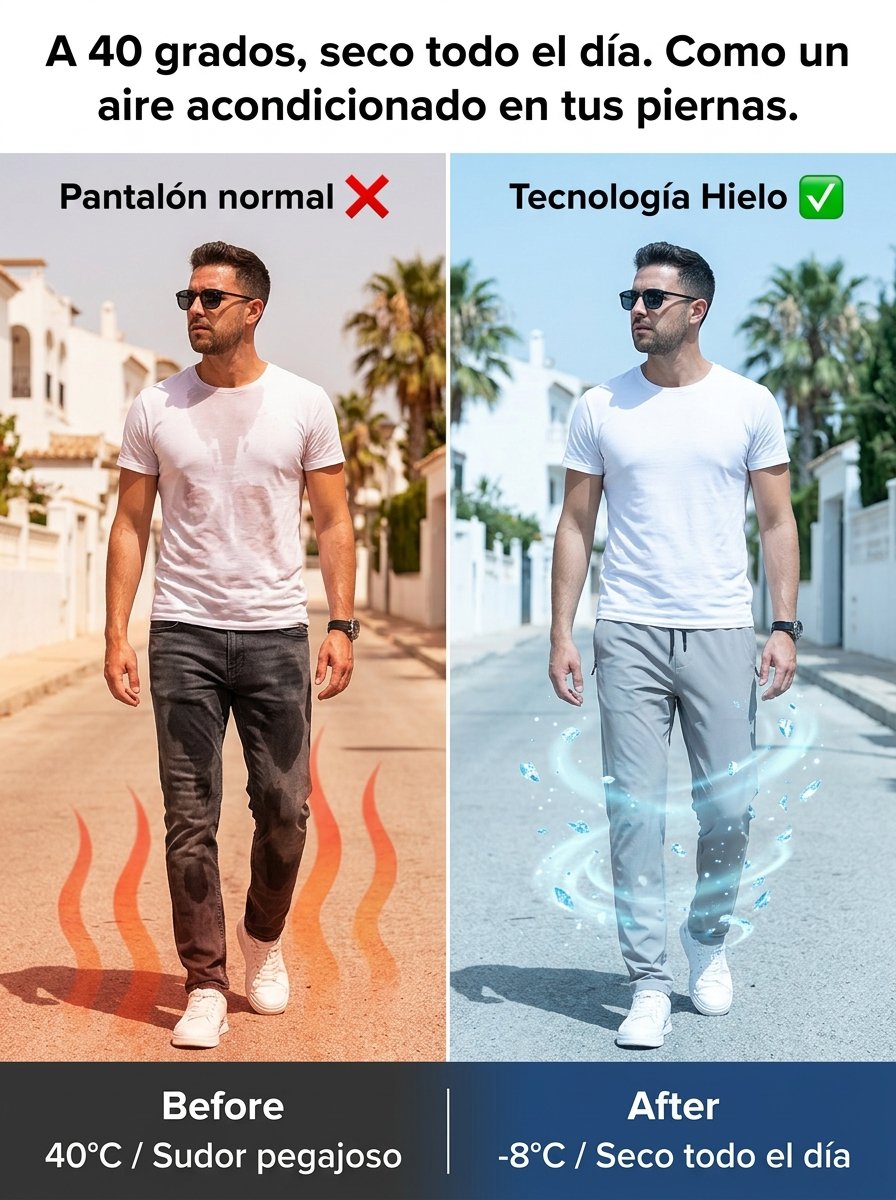 【Limitado 100 piezas】Pantalón largo de hielo transpirable y delgado con protección solar