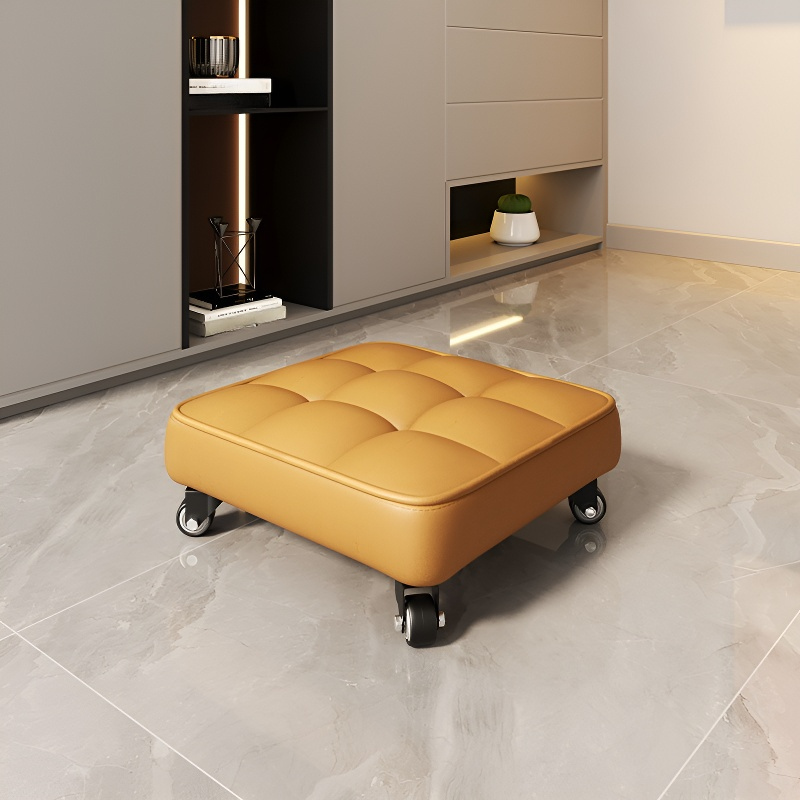 Multi-purpose Wheeled Low Stool for Home Use