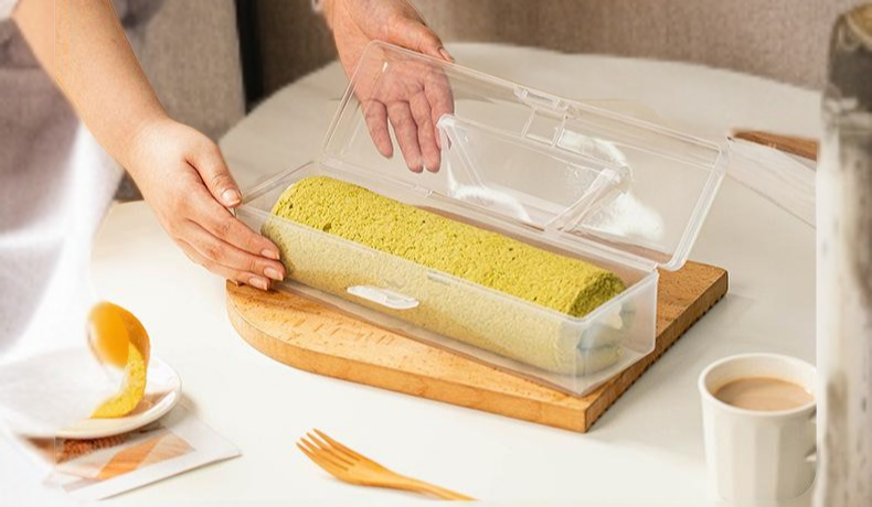 휴대용 케이크 롤 포장함 사용 예시