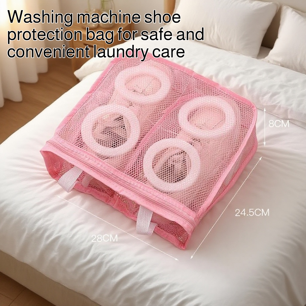 Mesh shoe cleaning bag