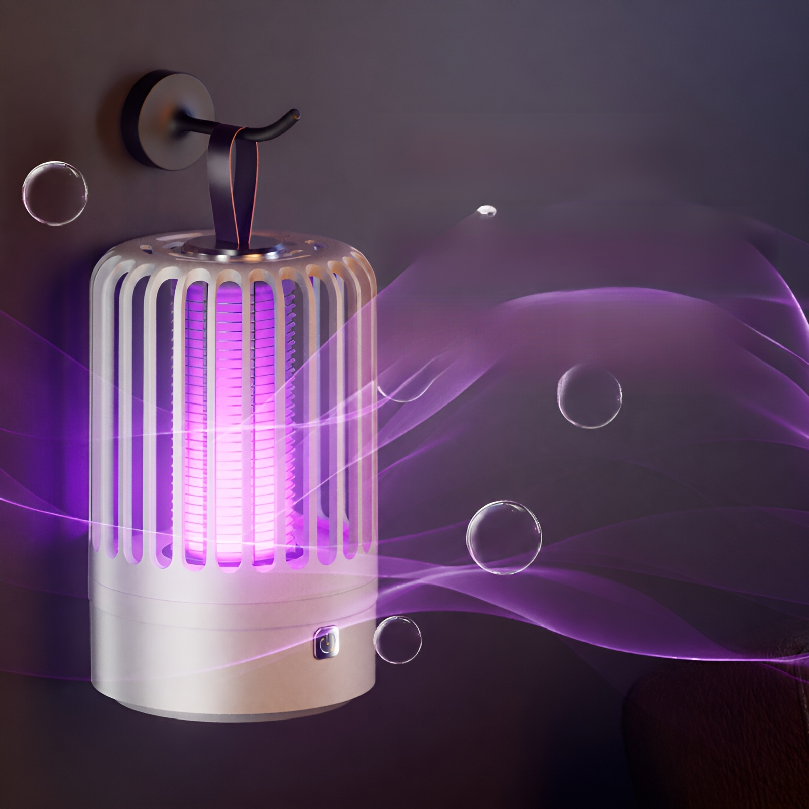 Lámpara matamosquitos eléctrica USB portátil recargable para camping y hogar