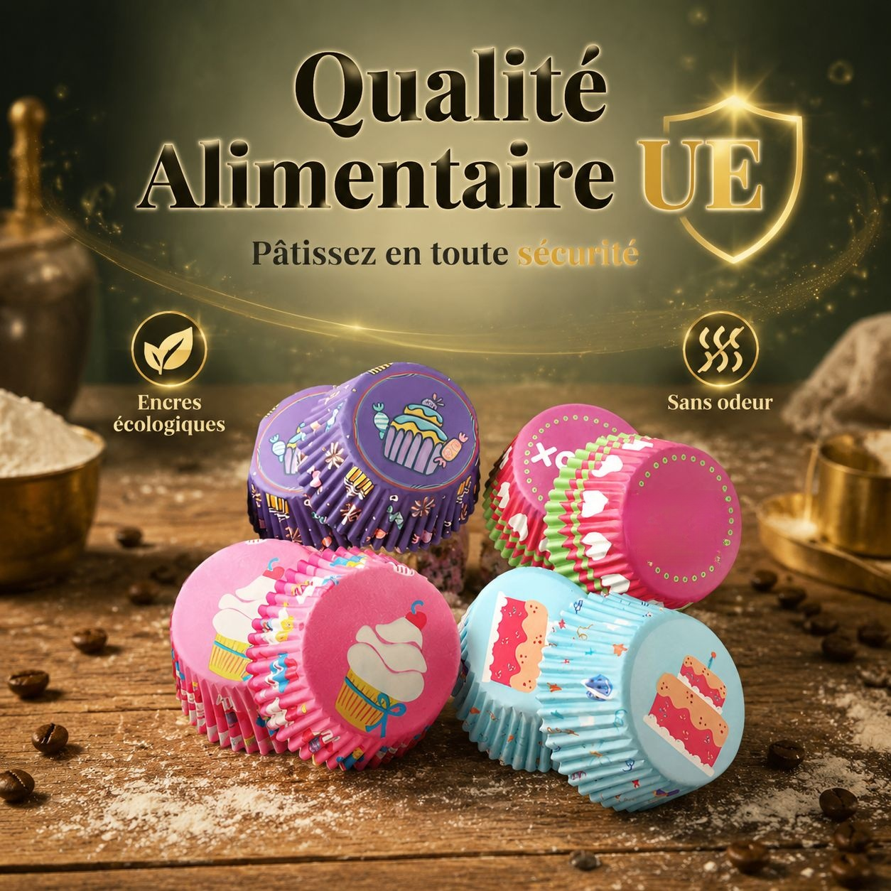 Mini moule à gâteau avec crème fouettée