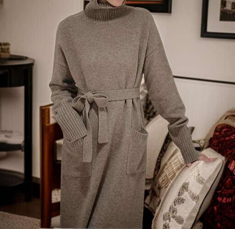 겨울철 따뜻하게 입을 수 있는 니트 원피스