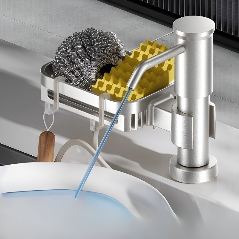 Stiskací dávkovač mýdla z hliníku pro kuchyňský dřez