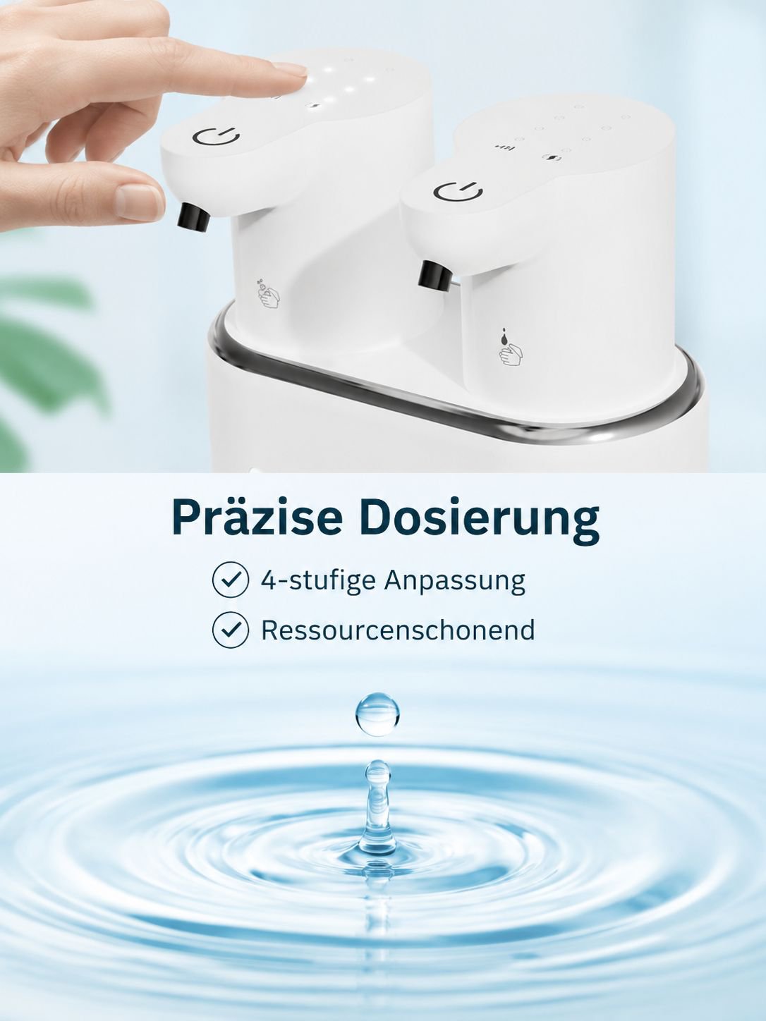 Modernes Design Seifenspender in Weiß