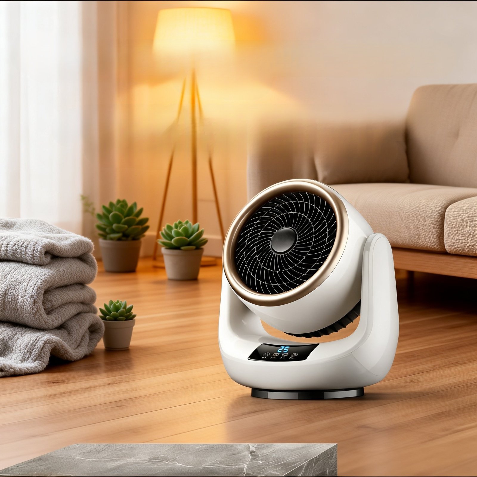 Kompakte Tischheizung mit stilvollem Design