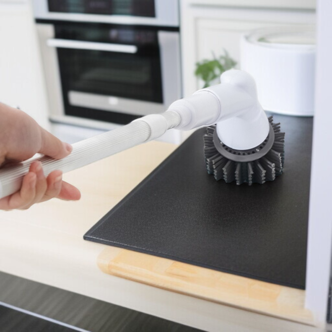 コードレス電動ロングハンドルクリーニングブラシ 自動引き込み式多機能フロアクリーニングバスルームクリーニングブラシ