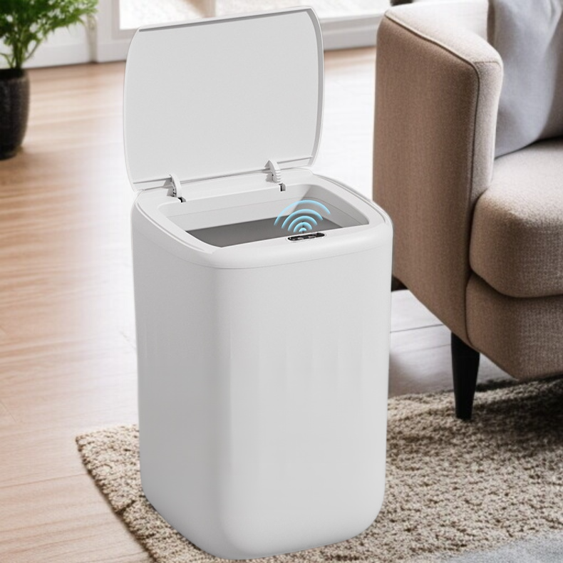 거실 휴지통 전자동 충전 감지 비접촉 휴지통 화장실 발차기 휴지통