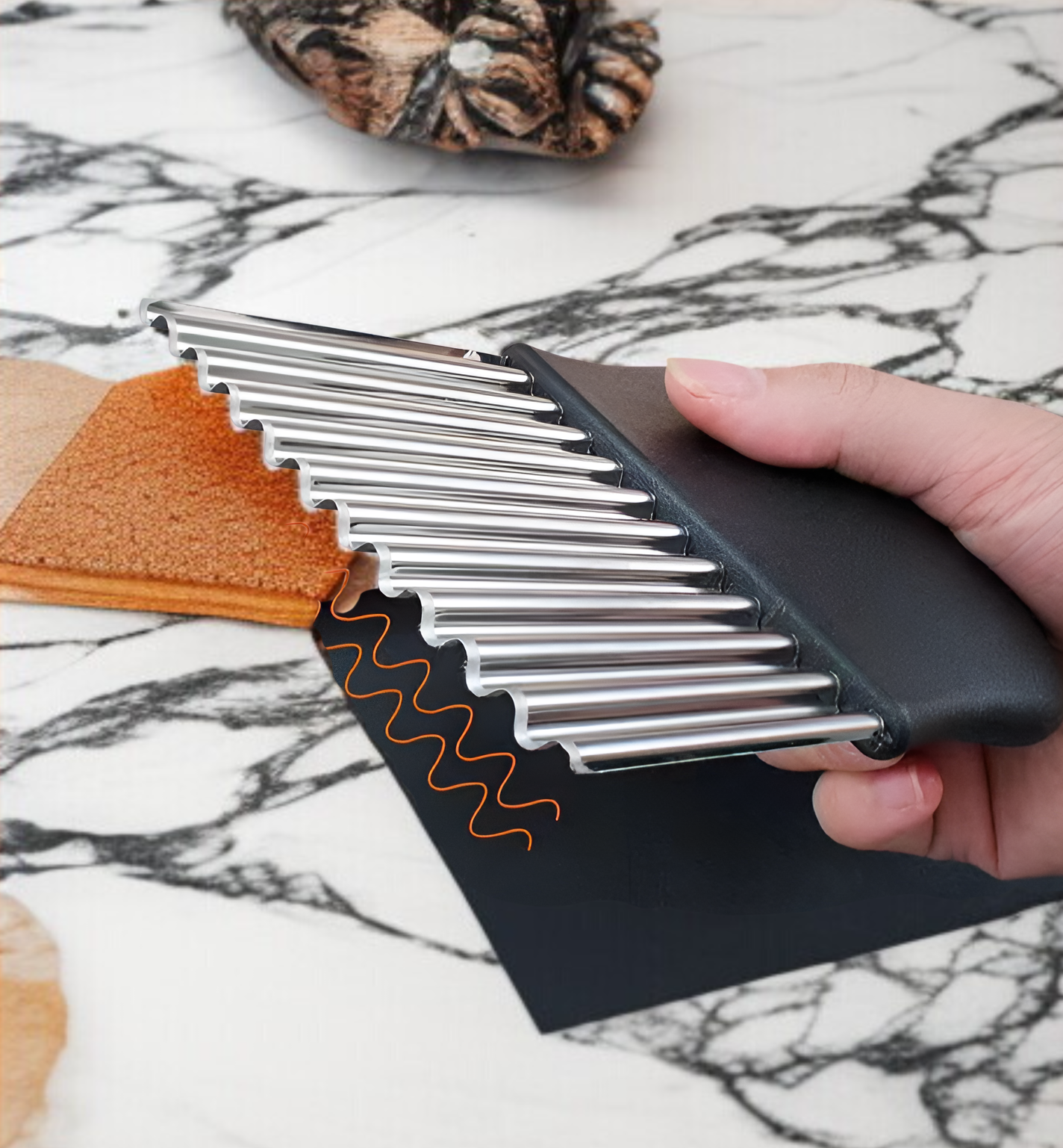 Gemüseschneider Wellenmesser für Kartoffeln und Karotten