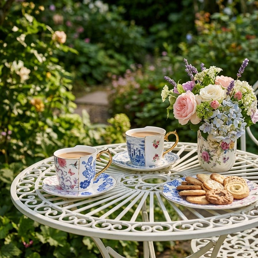 ティータイムを楽しむヨーロッパ風食器