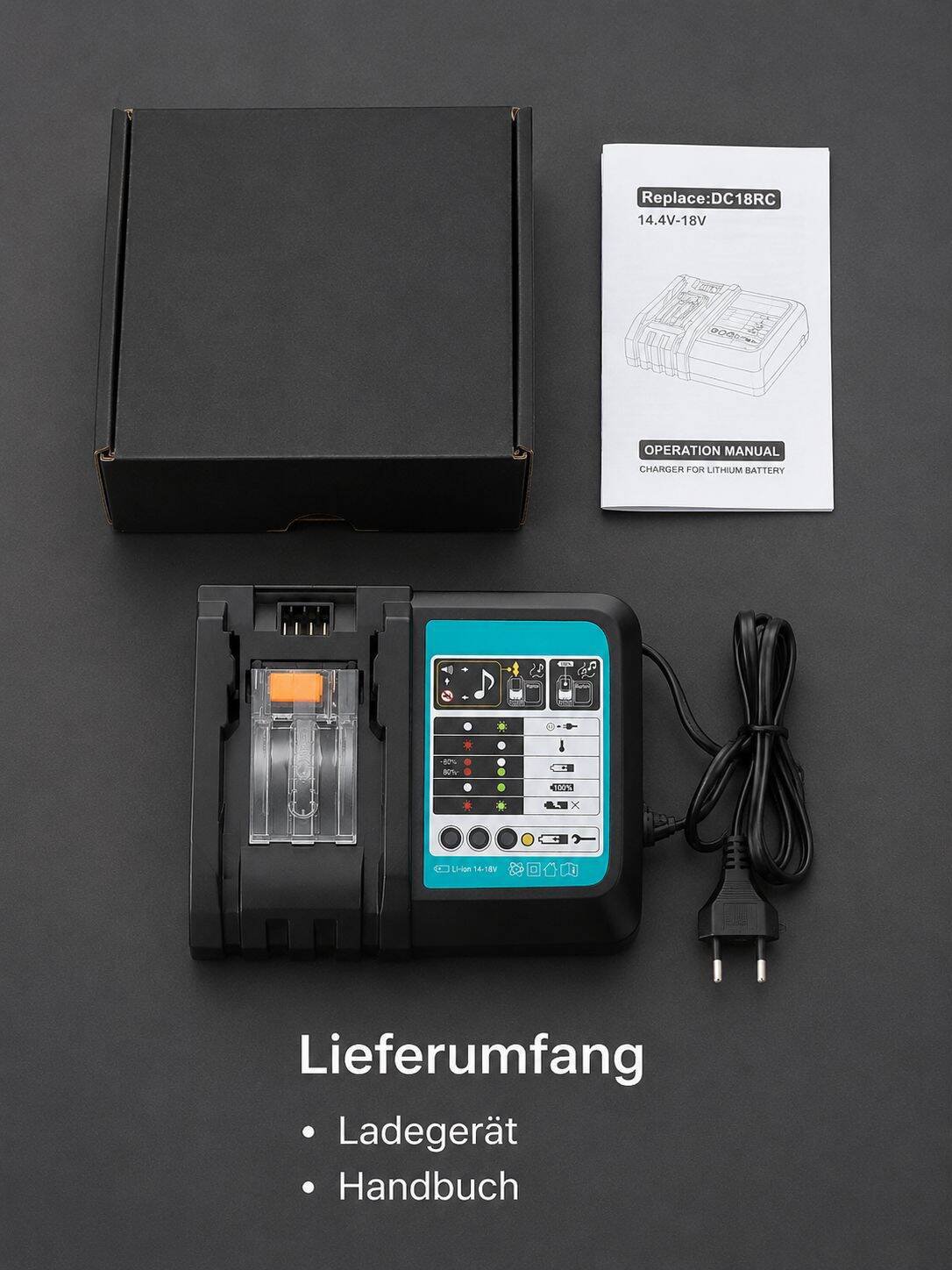 Makita Li-Ionen Ladegerät mit LED-Anzeige