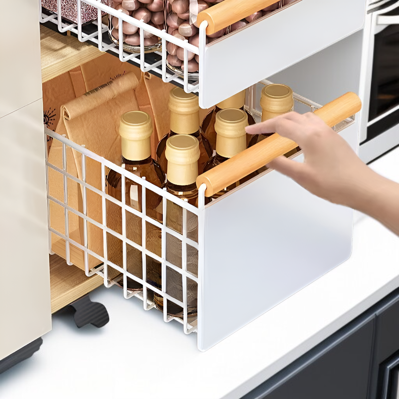 سلة تخزين متعددة الوظائف بالنانو لتنظيم المنزل وتخزين تحت الحوض