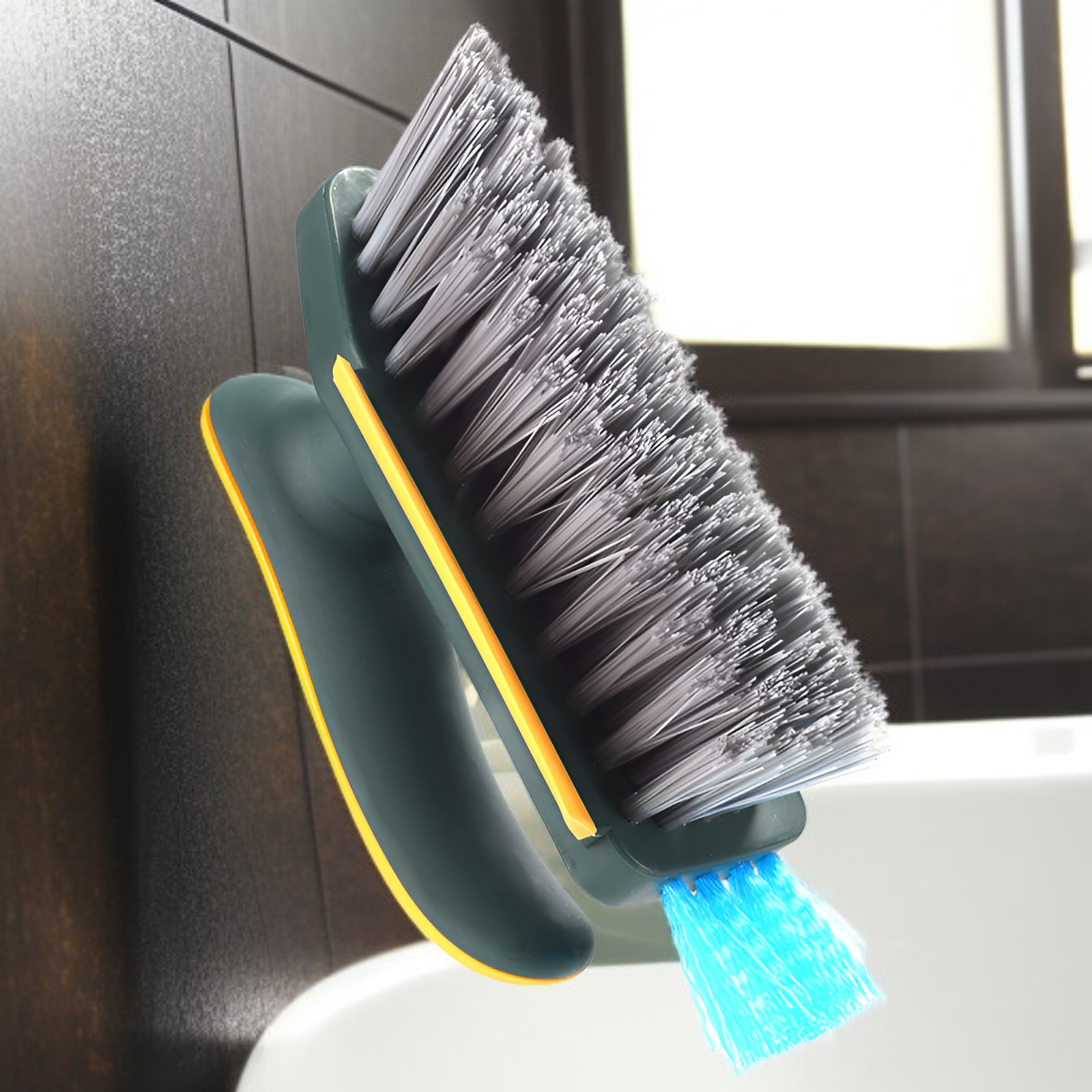 お風呂掃除 ブラシ 床 バスブラシ 風呂床ブラシ コンパクト 抗菌 浴室 ブラシ お風呂掃除 ブラシ 浴室 浴槽磨き トイレ掃除 床 窓 壁 玄関 お風呂 ブラシ 床
