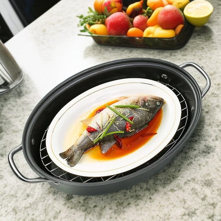 가정용 찜기 유리뚜껑 다용도찜기 끈적임 없는 냄비 탄소강 대용량 양귀냄비