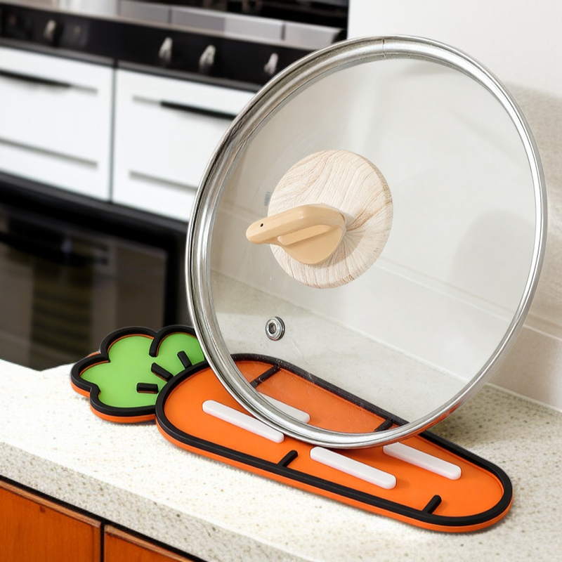 胡蘿蔔矽膠鍋蓋收納墊