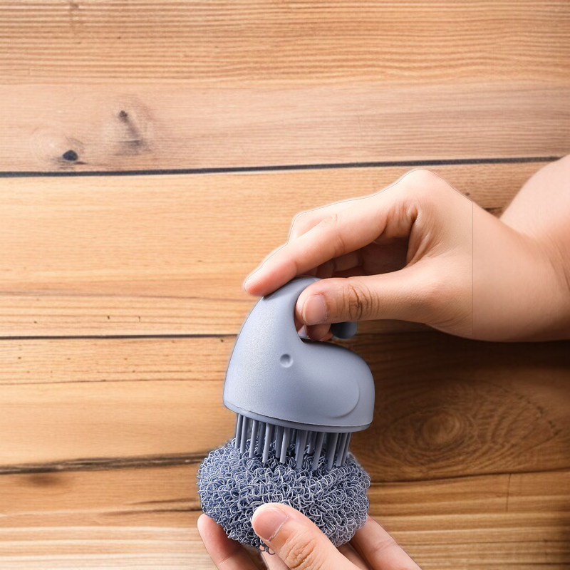 シルクフリーの家庭用クリーニングブラシ 短柄短刷 クリーニングボール 家庭用キッチンポットブラシ 食器洗いブラシ