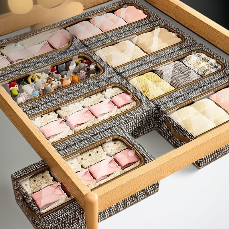 Przezroczyste widoczne podłoże łóżka Składane pudełko do butów