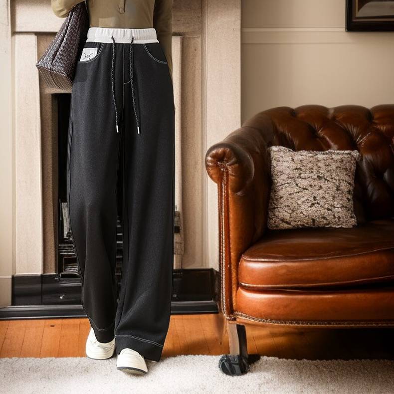 Wide Slim Straight Fit Chino Denim Pants