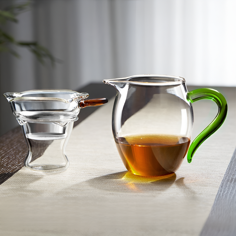 耐热玻璃茶过滤器公道杯功夫茶组