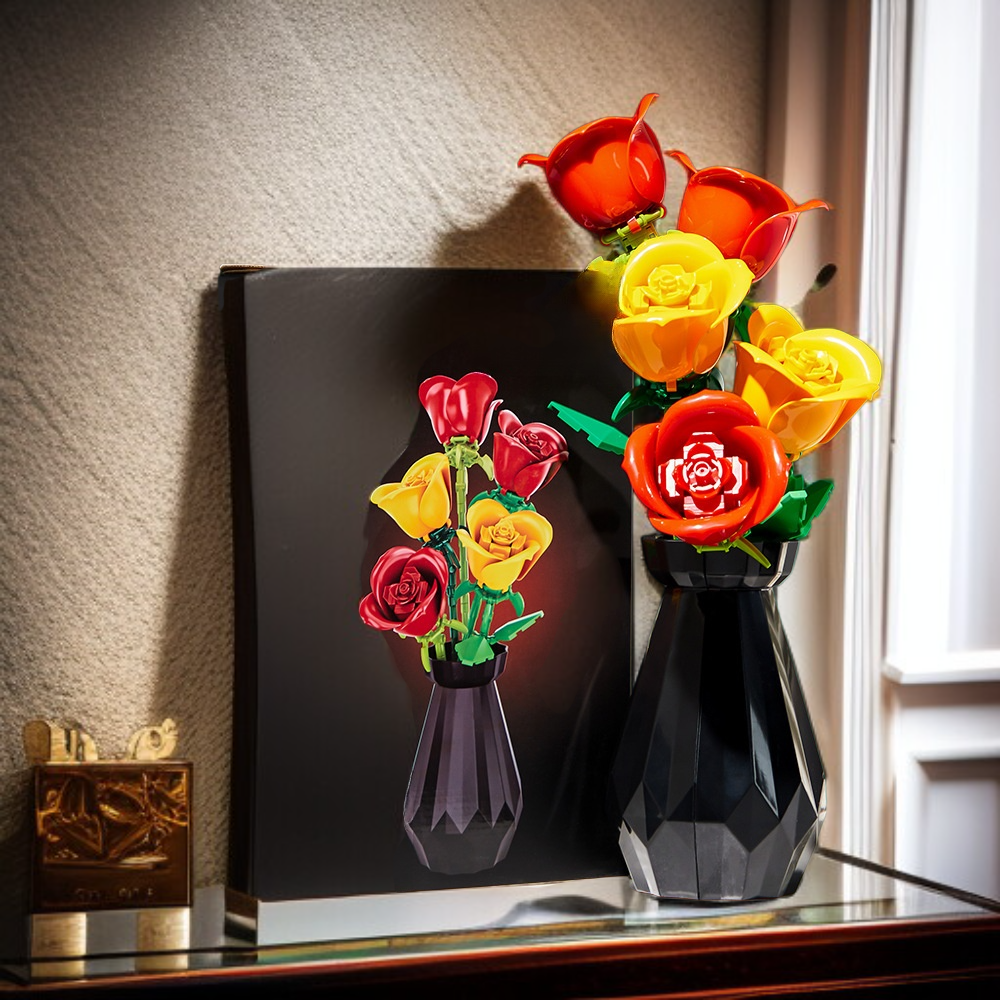 튤립 미니 블록 꽃다발 장난감 조립 선물