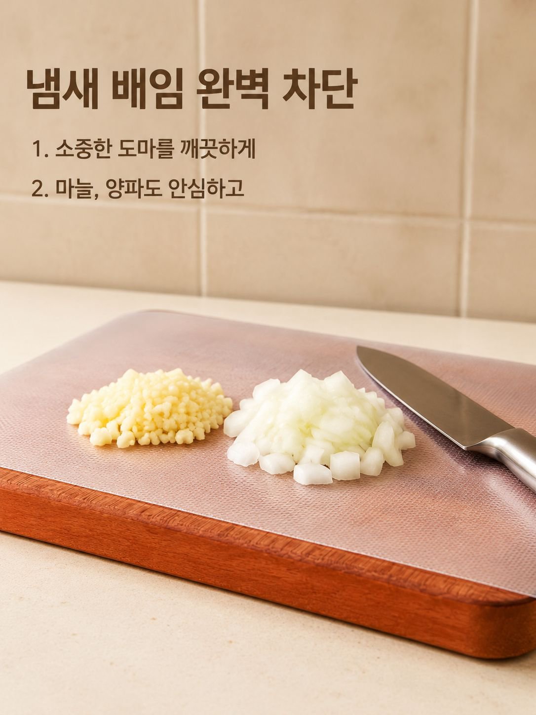간편하게 교체 가능한 일회용 도마 매트