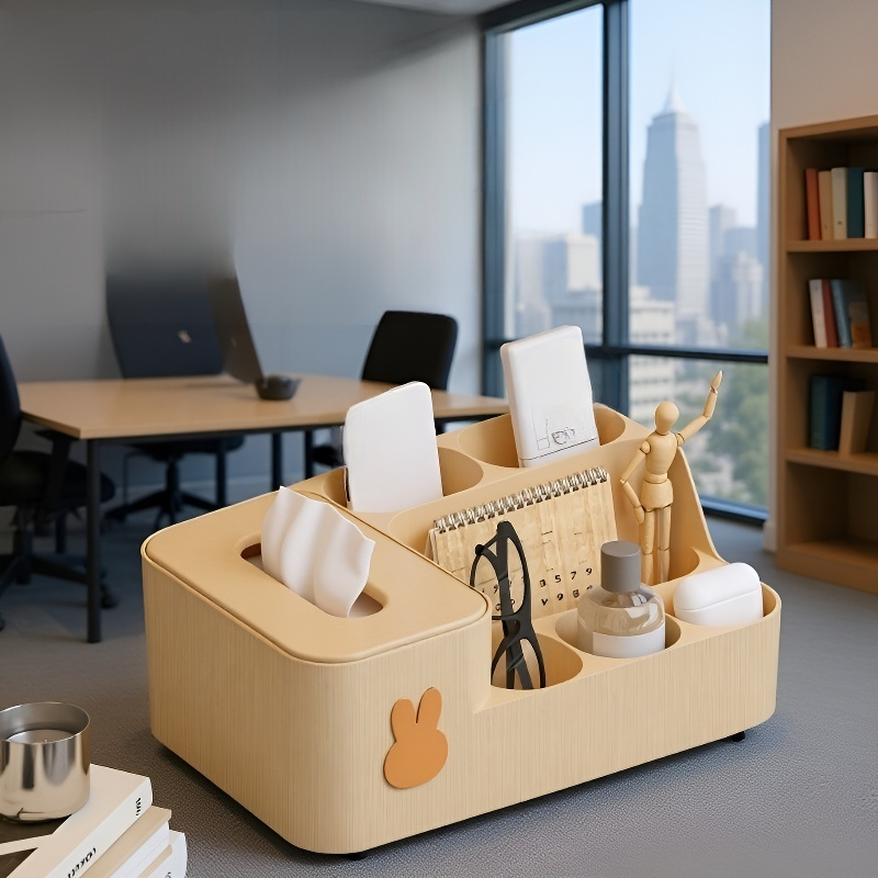 다용도 라이트 럭셔리 티슈케이스와 대용량 탁상용 휴지통