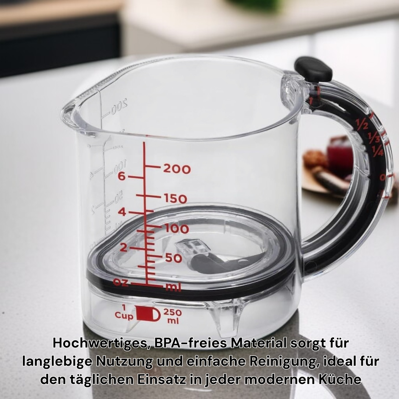 Multifunktionaler 4-in-1-Messbecher