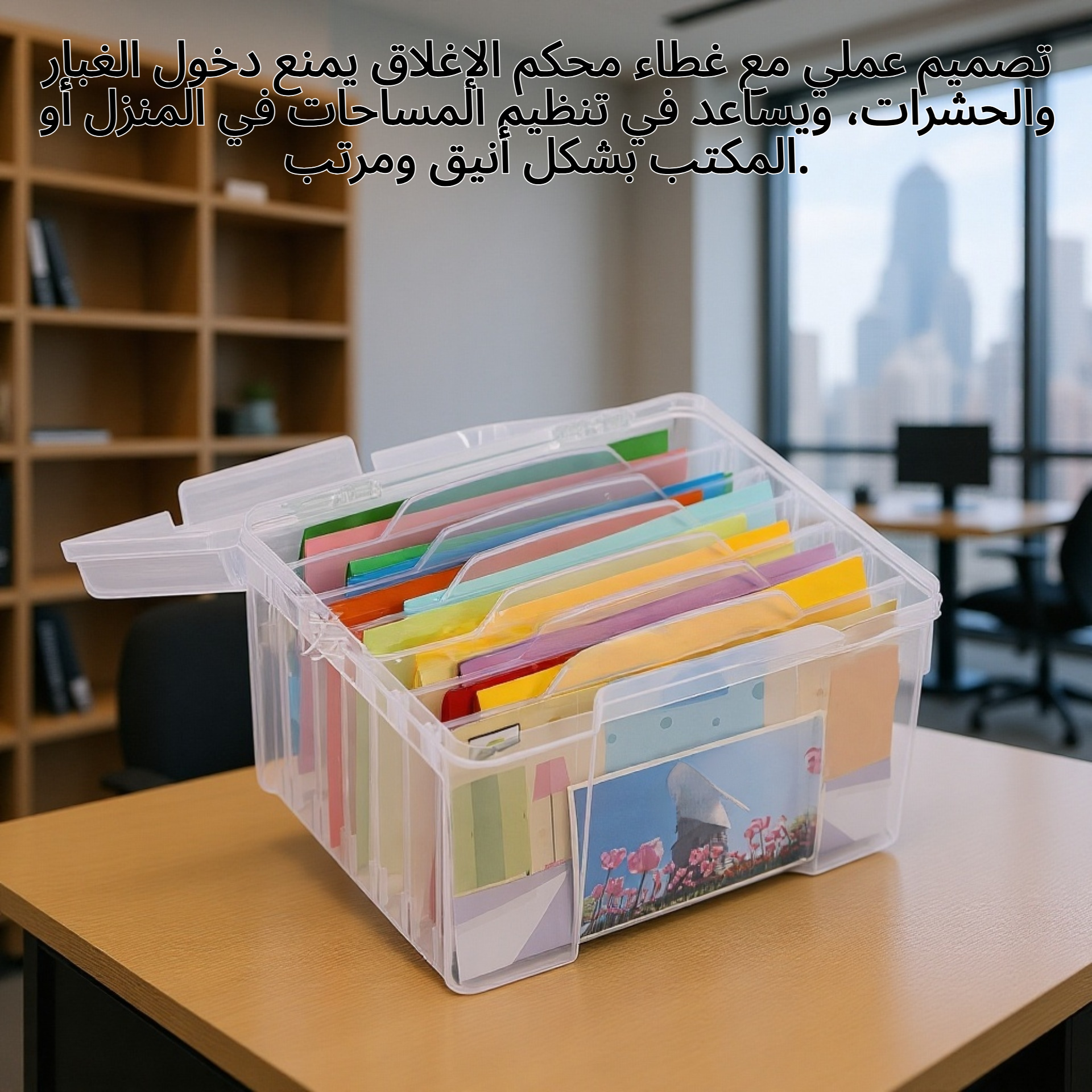 صندوق تخزين بلاستيكي شفاف عالي الجودة