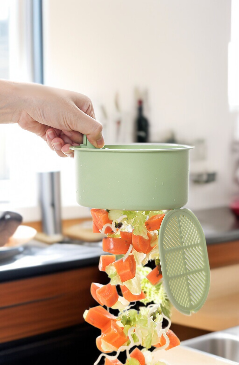 필터 바구니에 음식물 쓰레기 거름