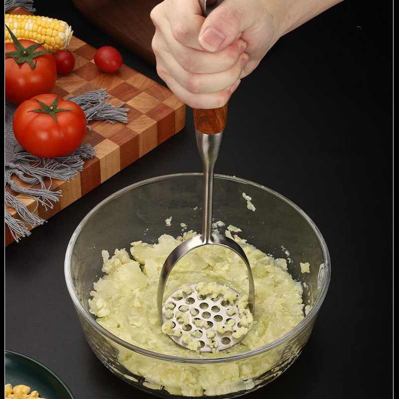 不鏽鋼馬鈴薯泥壓泥器 家用副食品攪拌器 馬鈴薯泥勺