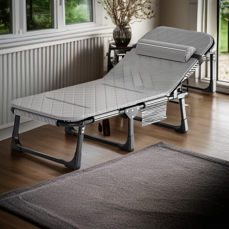 튼튼한 프레임의 접이식 싱글 침대