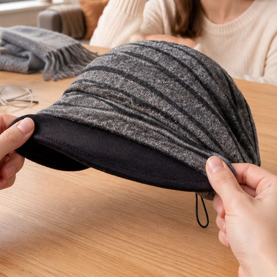 Strickmütze mit Krempe, Baseballkappe/Schirmmütze, Unisex.