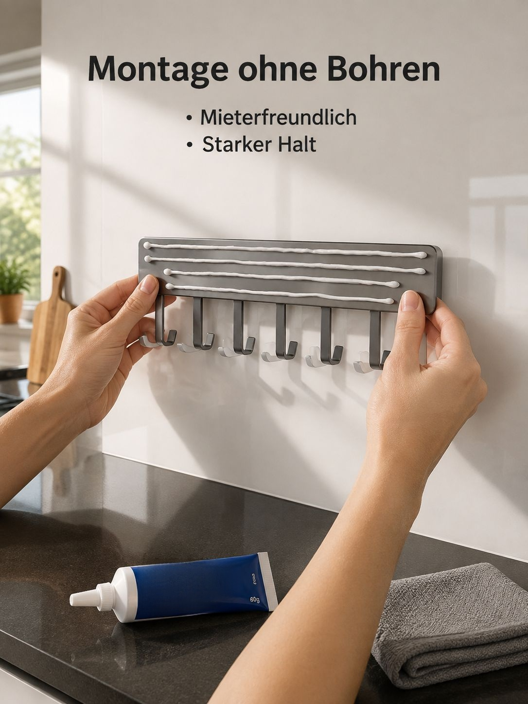 Mobiler Haken Küchenlöffel- und Pfannenwender-Halter