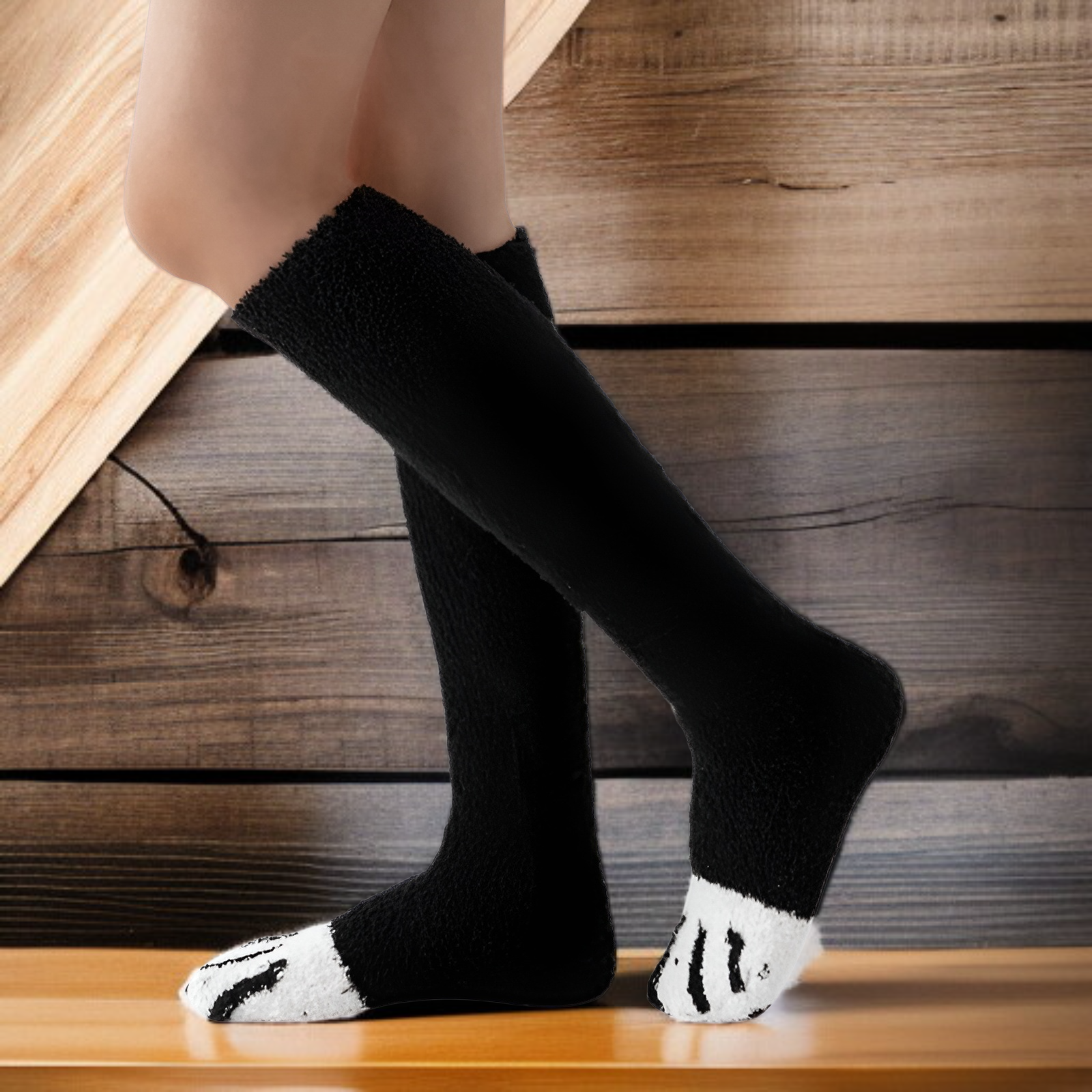 コーラルフリースの室内用ソックス