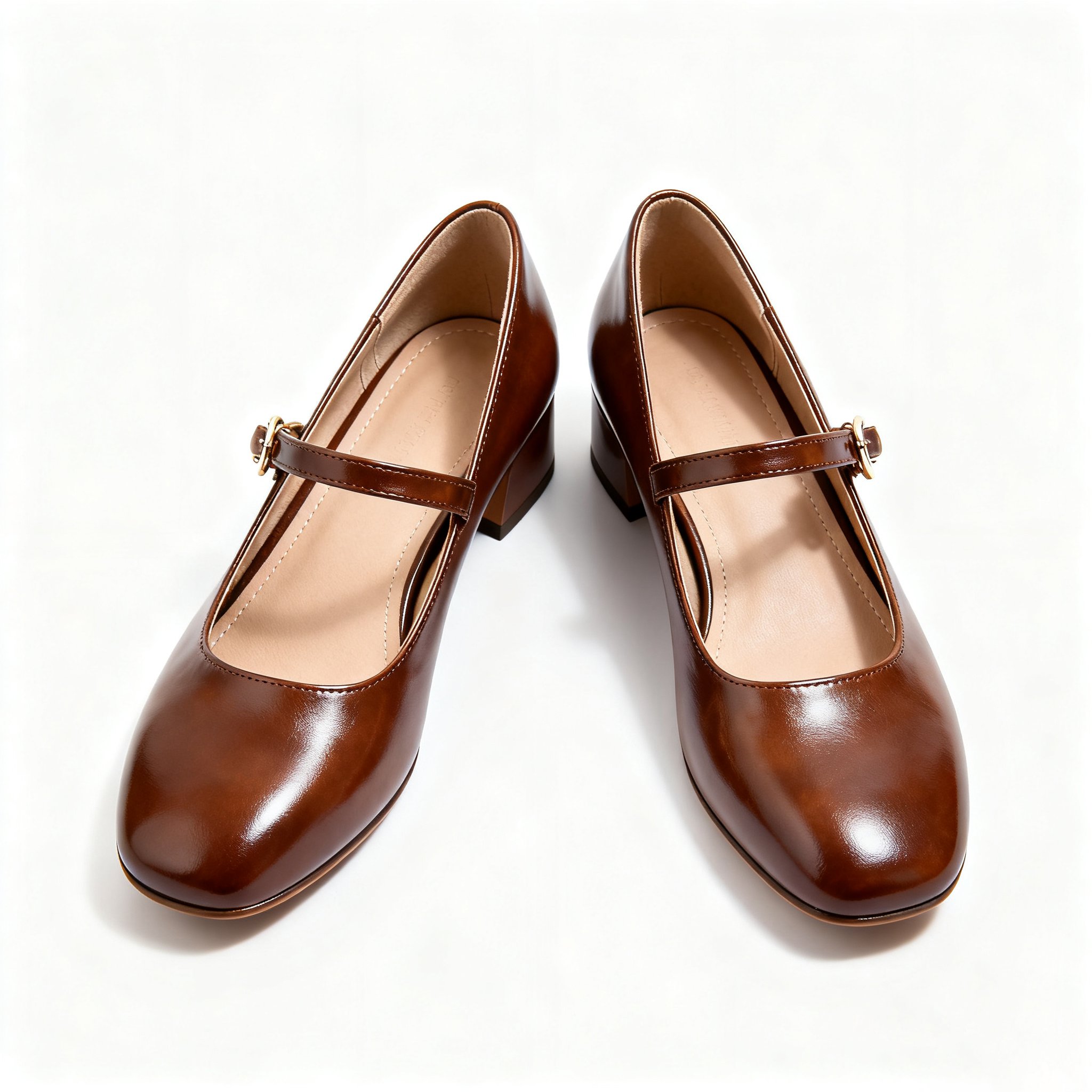 편안한 중힐 가죽 슈즈