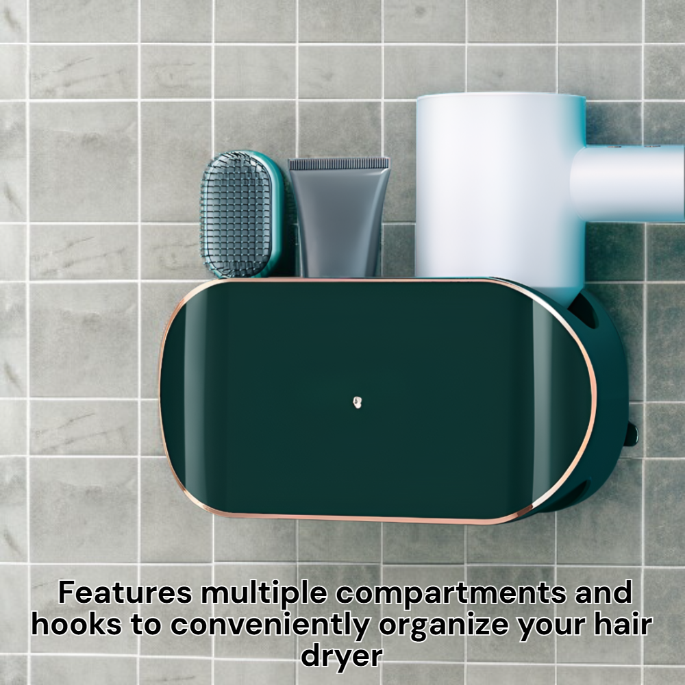 Heavy Duty Multifunctional Hair Dryer Shelf for Bathroom
