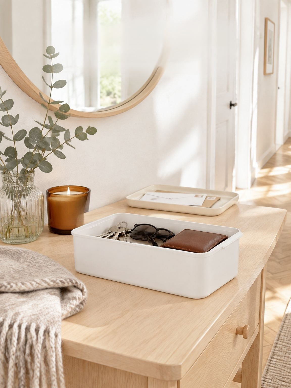 Countertop storage box for organizing small items in any room