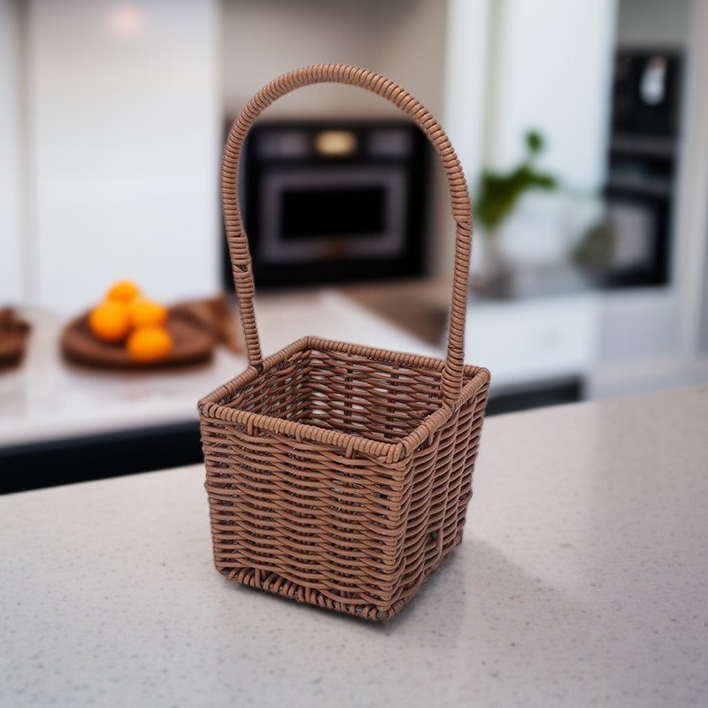 Woven Rattan Hand Basket